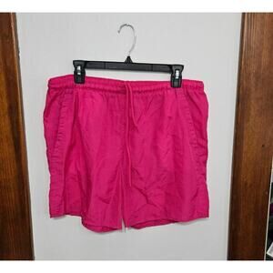 Vintage 90s Tracy and Carl Active Sportswear Pink Shorts Size Medium 100% NYLON